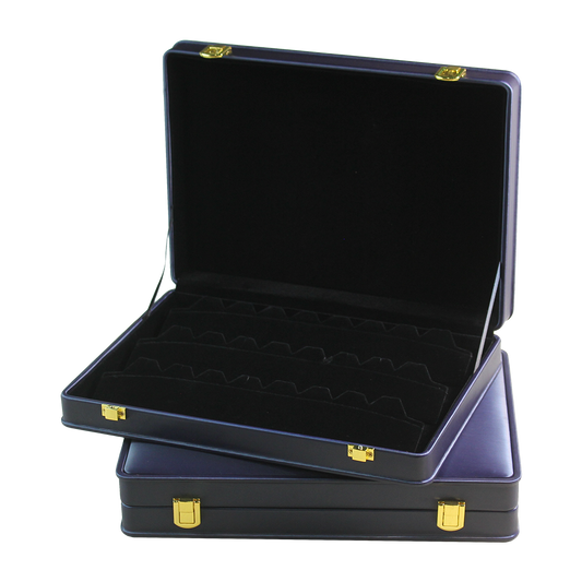 Blue Leatherette 12pcs Tops Stock Boxes