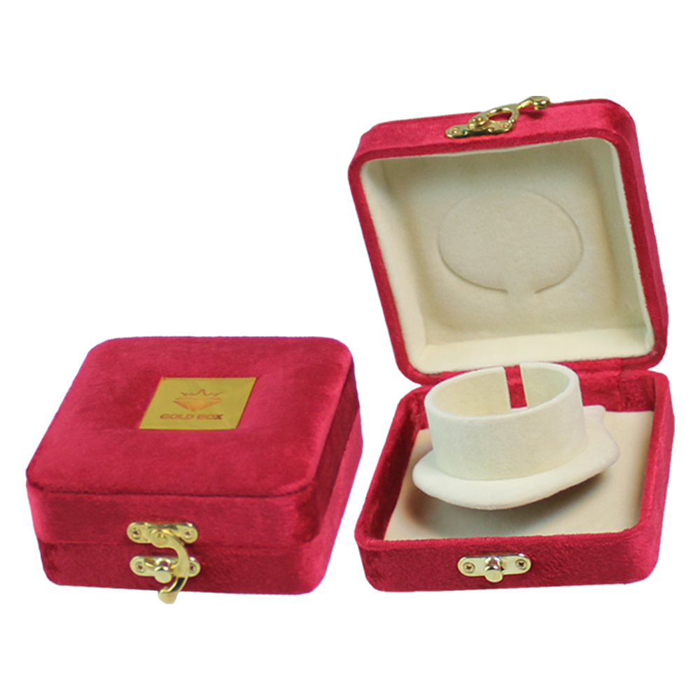 Gold Box Red Velvet Jewelry Boxes