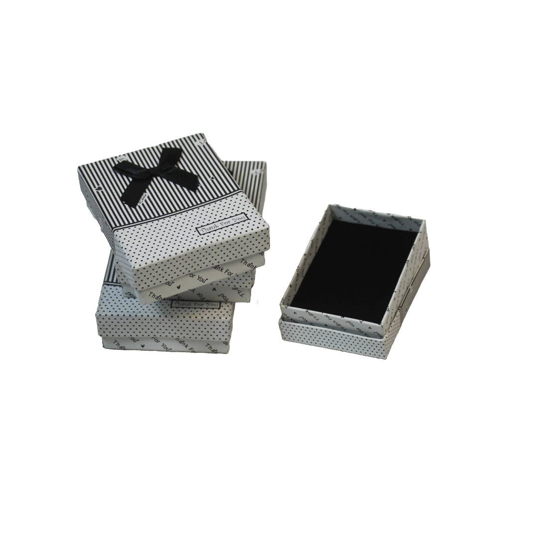 Black & White Texture Cardboard Jewelry Boxes