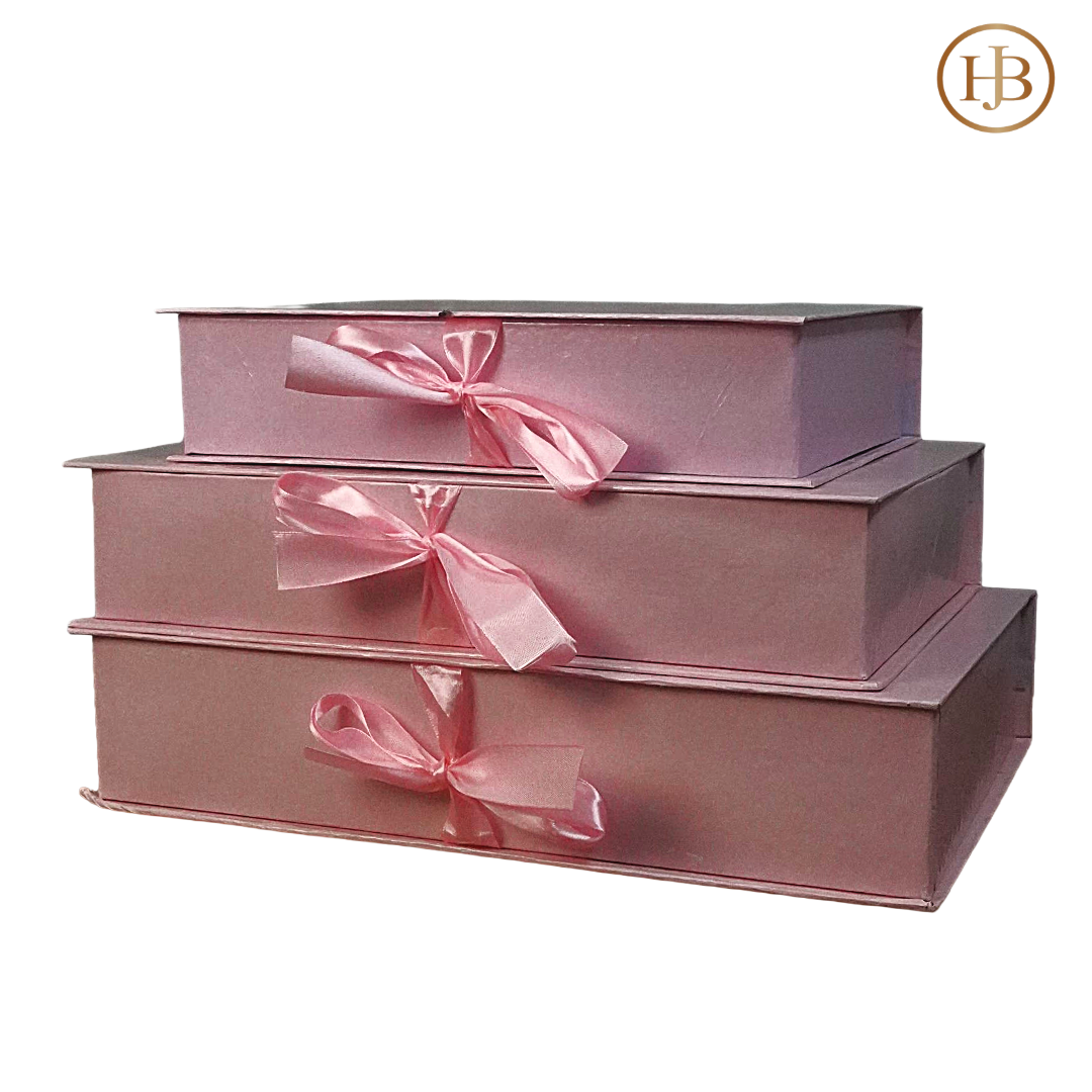 Ribbon File Trio Boxes – 3-Piece Premium Gift Set