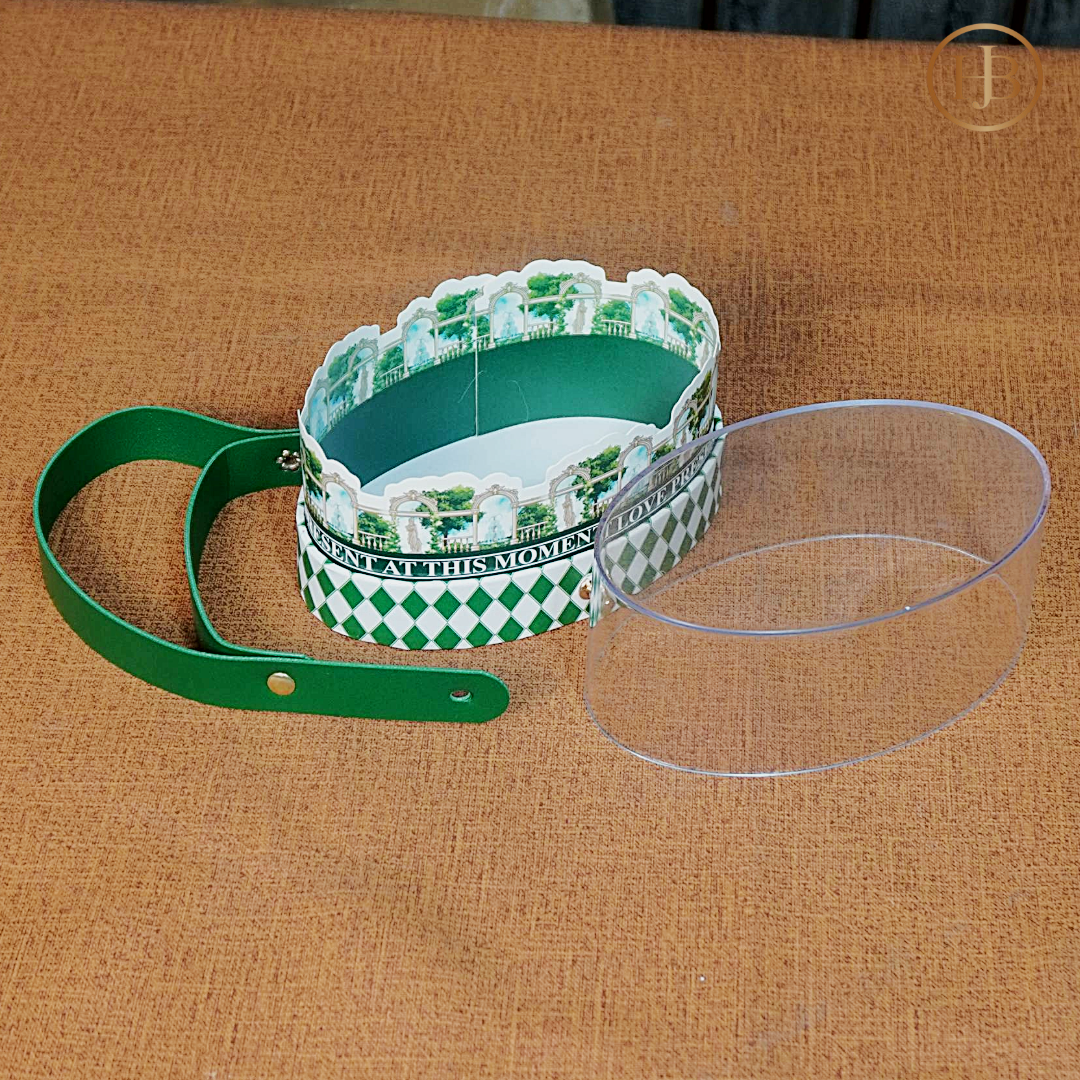 Oval Carry Gift Box – Acrylic Lid with Silicone Handle