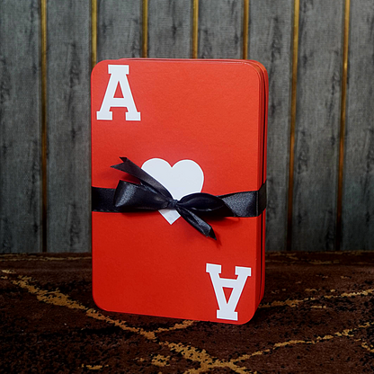 Ace of Hearts Premium Gift Box – Elegant Playing Card-Inspired Packaging with Ribbon Closure
