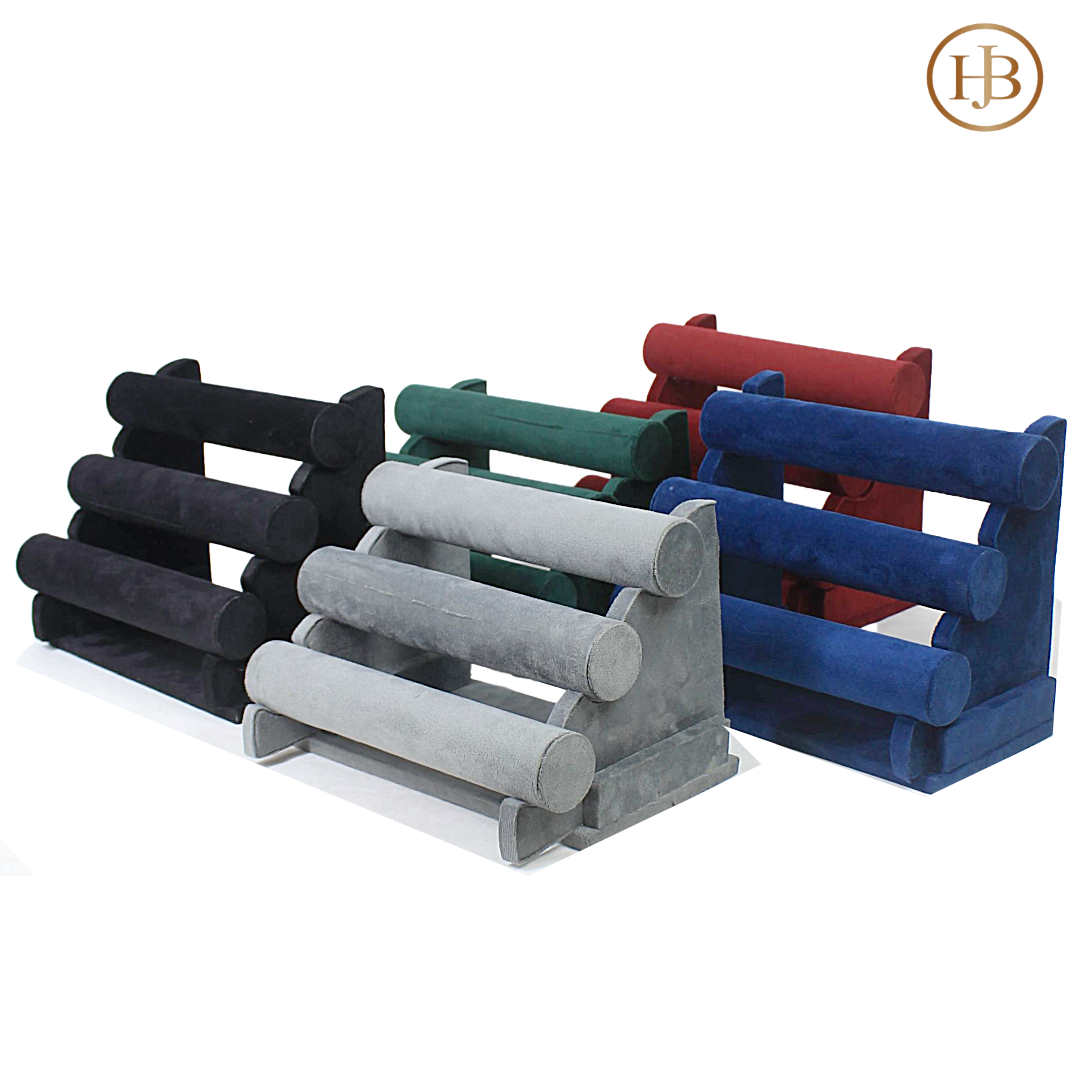 Three Layers Velvet Bangle Display Stands – Haji Sahab Jewellery Box Maker