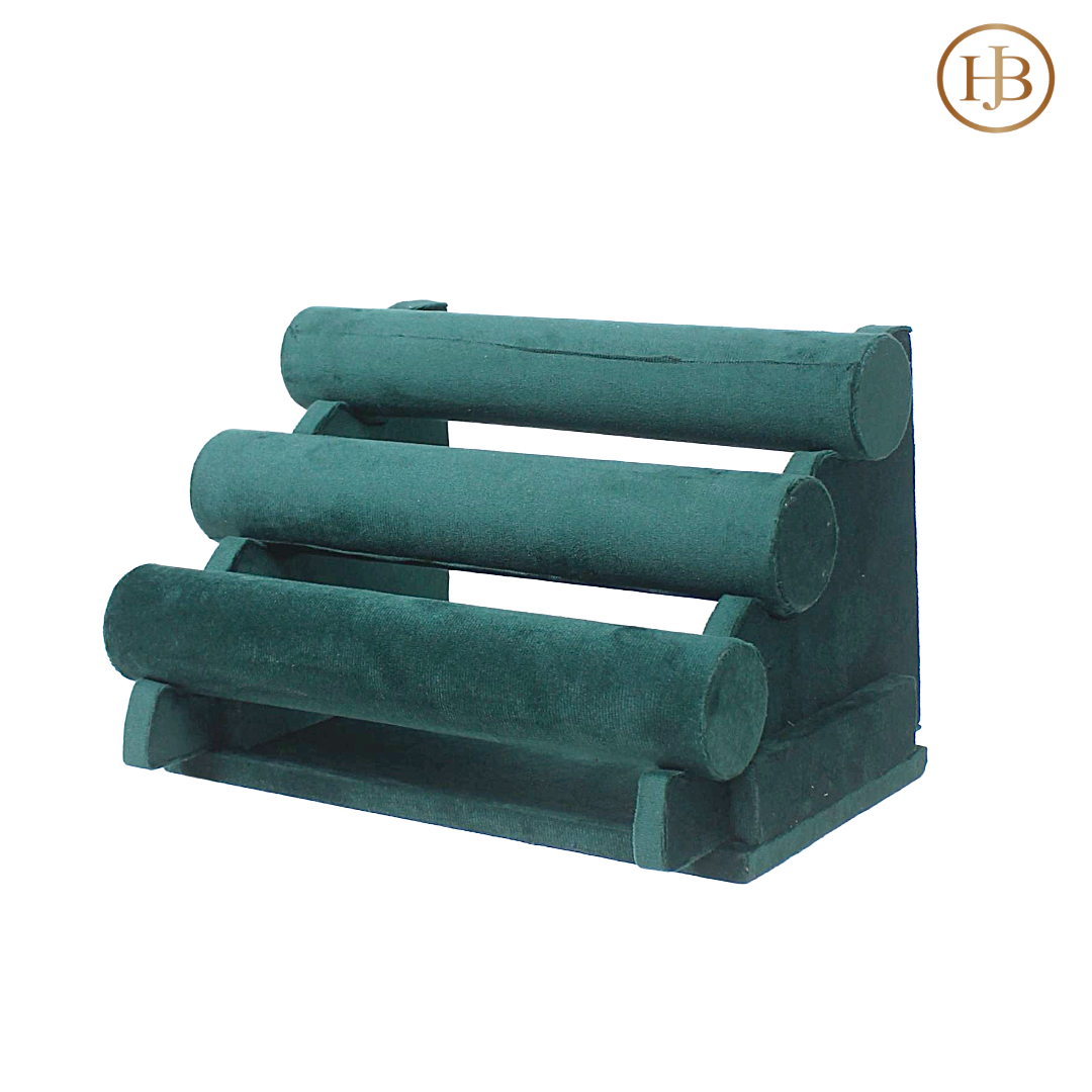 Three Layers Velvet Bangle Display Stands