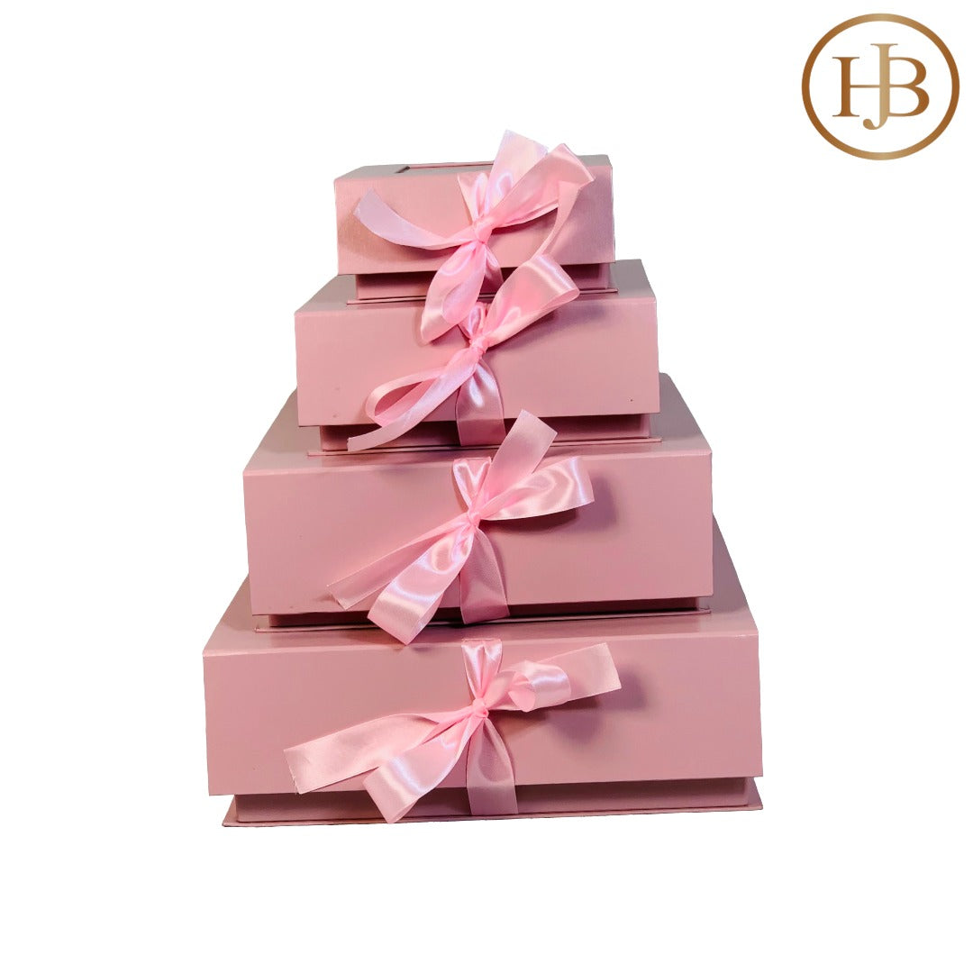 4 Pc Elegance Display Ribbon Gift Boxes