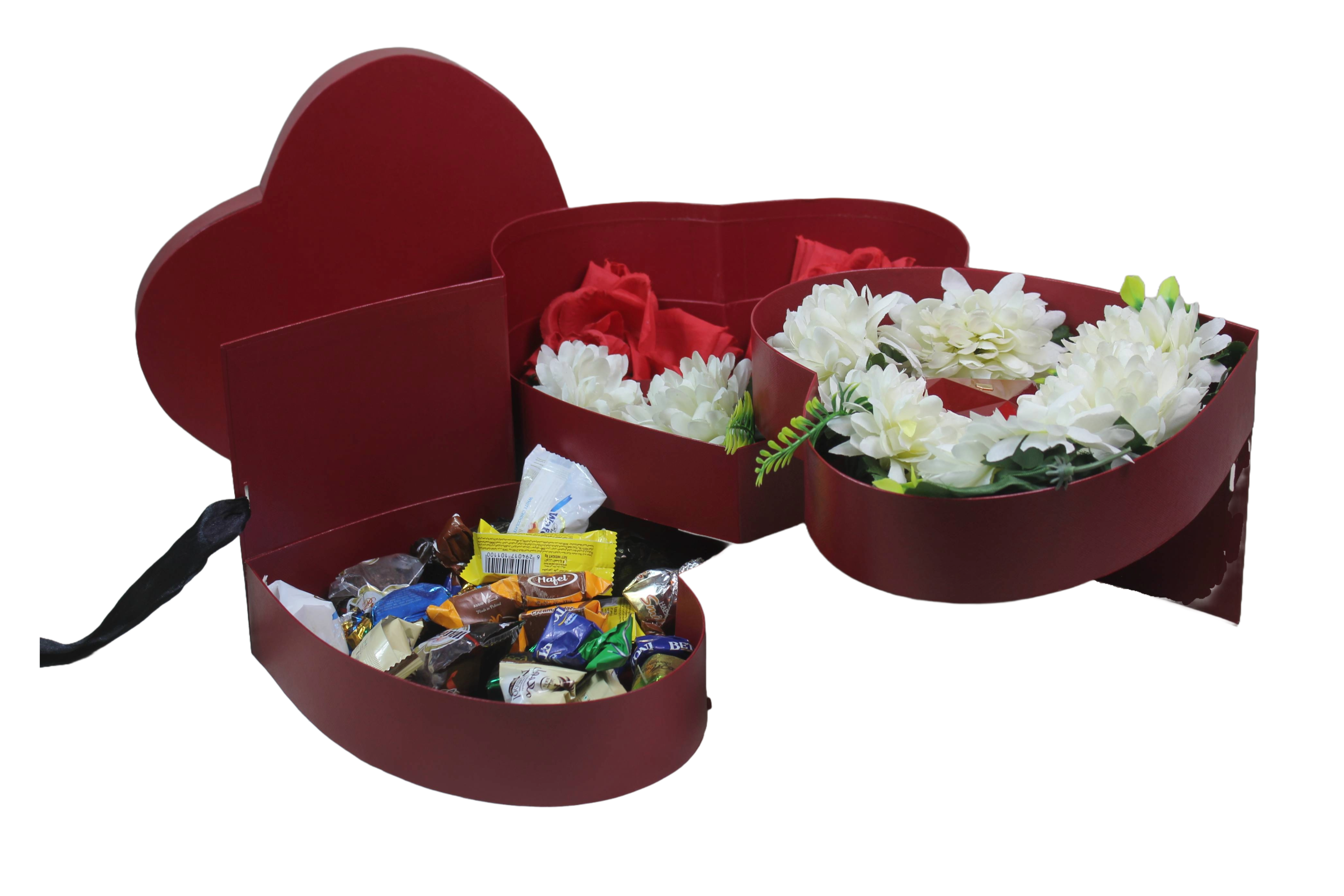 Heart Shape Cardboard Triple Layer Gift Box