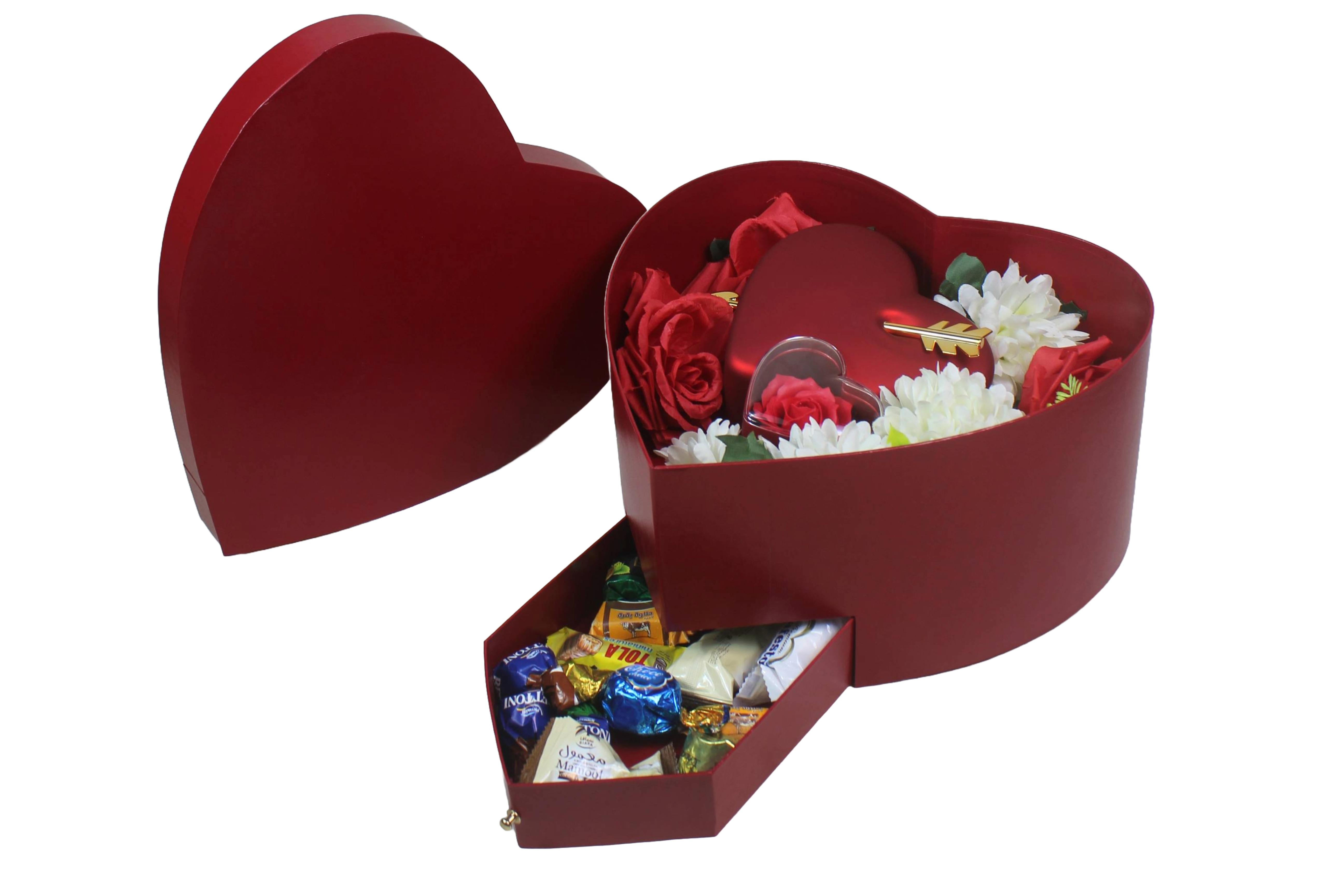 Heart Shape Cardboard Drawer Gift Box