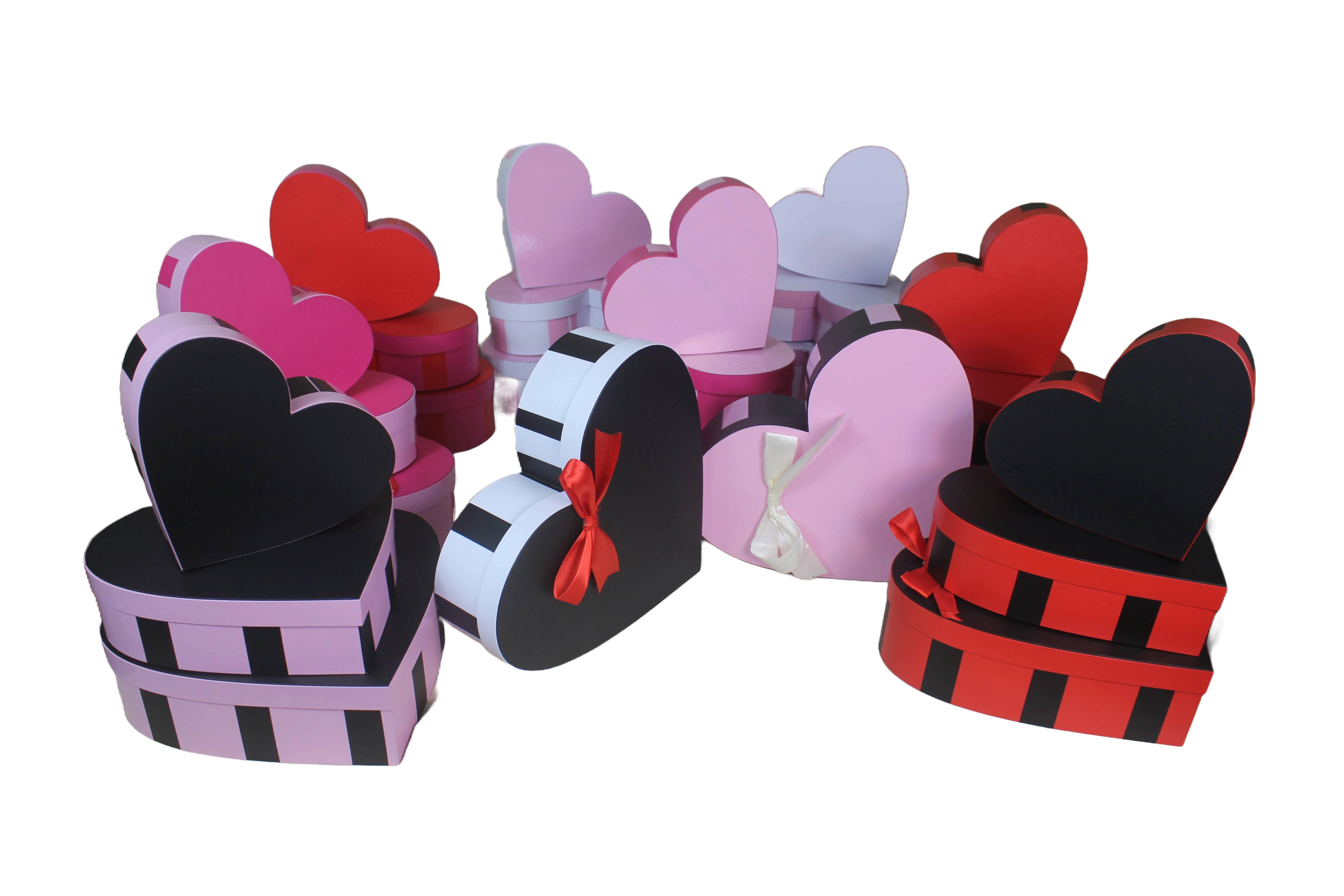 3 pcs Heart Shape Cardboard Gift Box