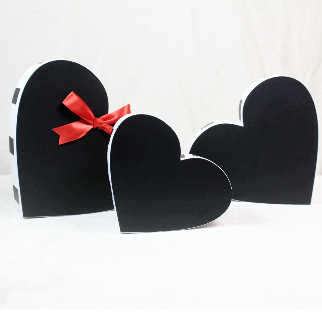 3 pcs Heart Shape Cardboard Gift Box