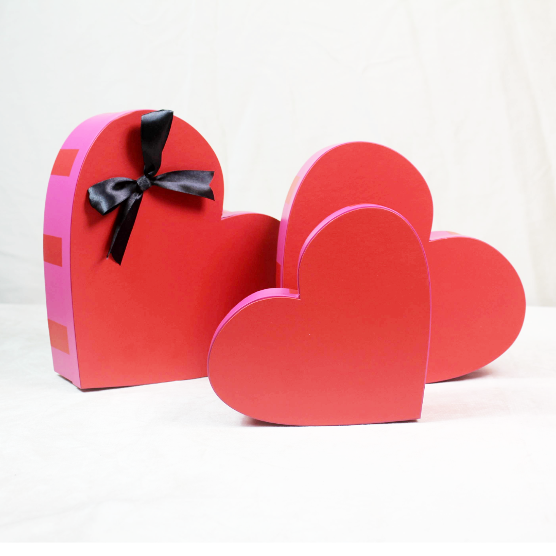 3 pcs Heart Shape Cardboard Gift Box