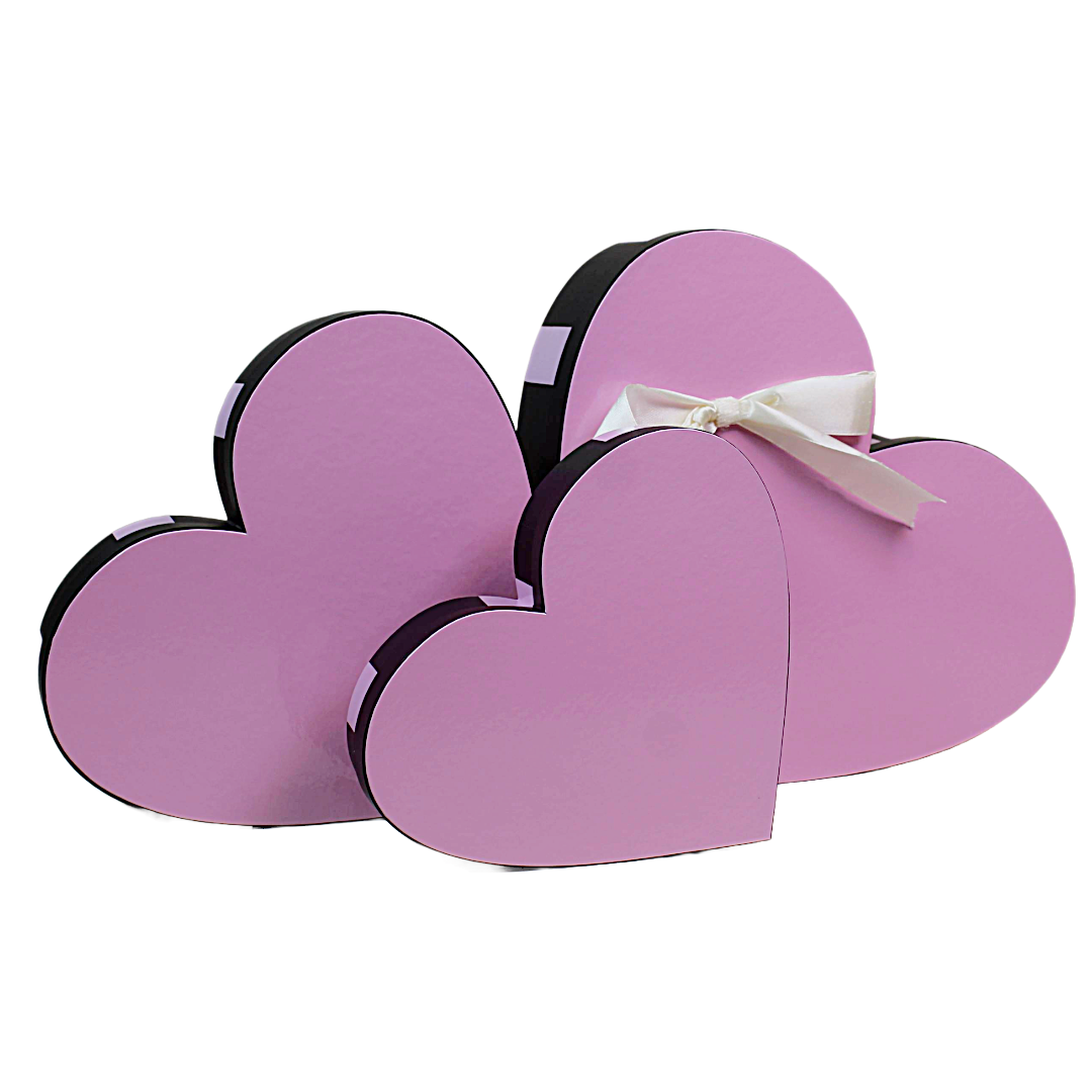 3 pcs Heart Shape Cardboard Gift Box