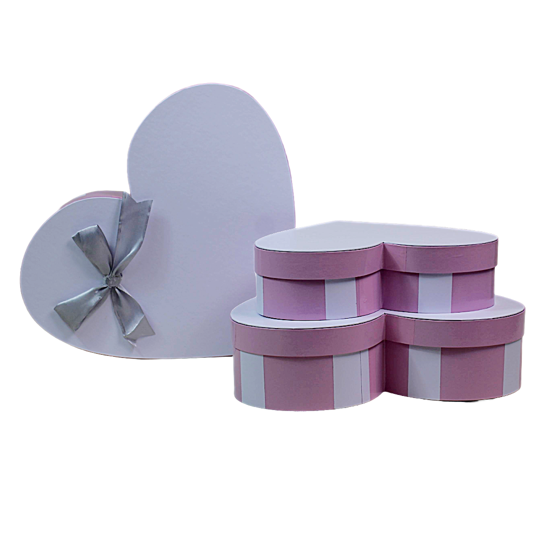 3 pcs Heart Shape Cardboard Gift Box