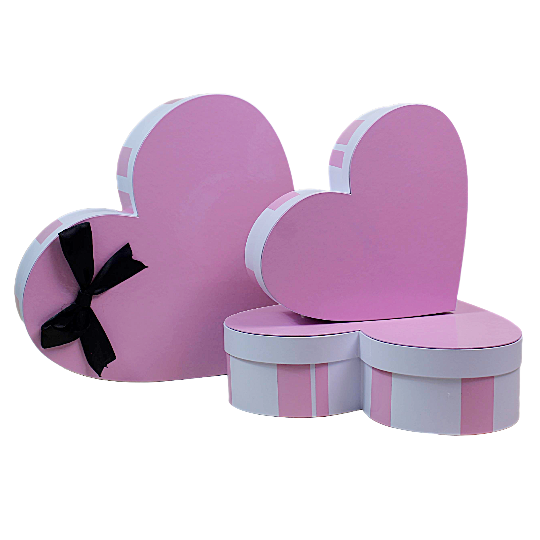 3 pcs Heart Shape Cardboard Gift Box