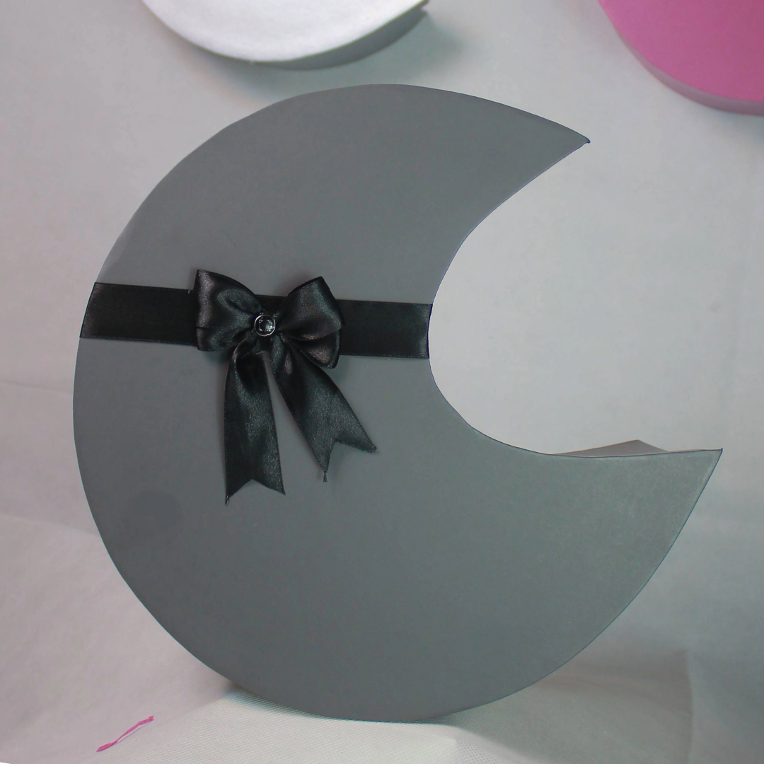 Elegant Chand Shape Eid Mubarak Gift Box