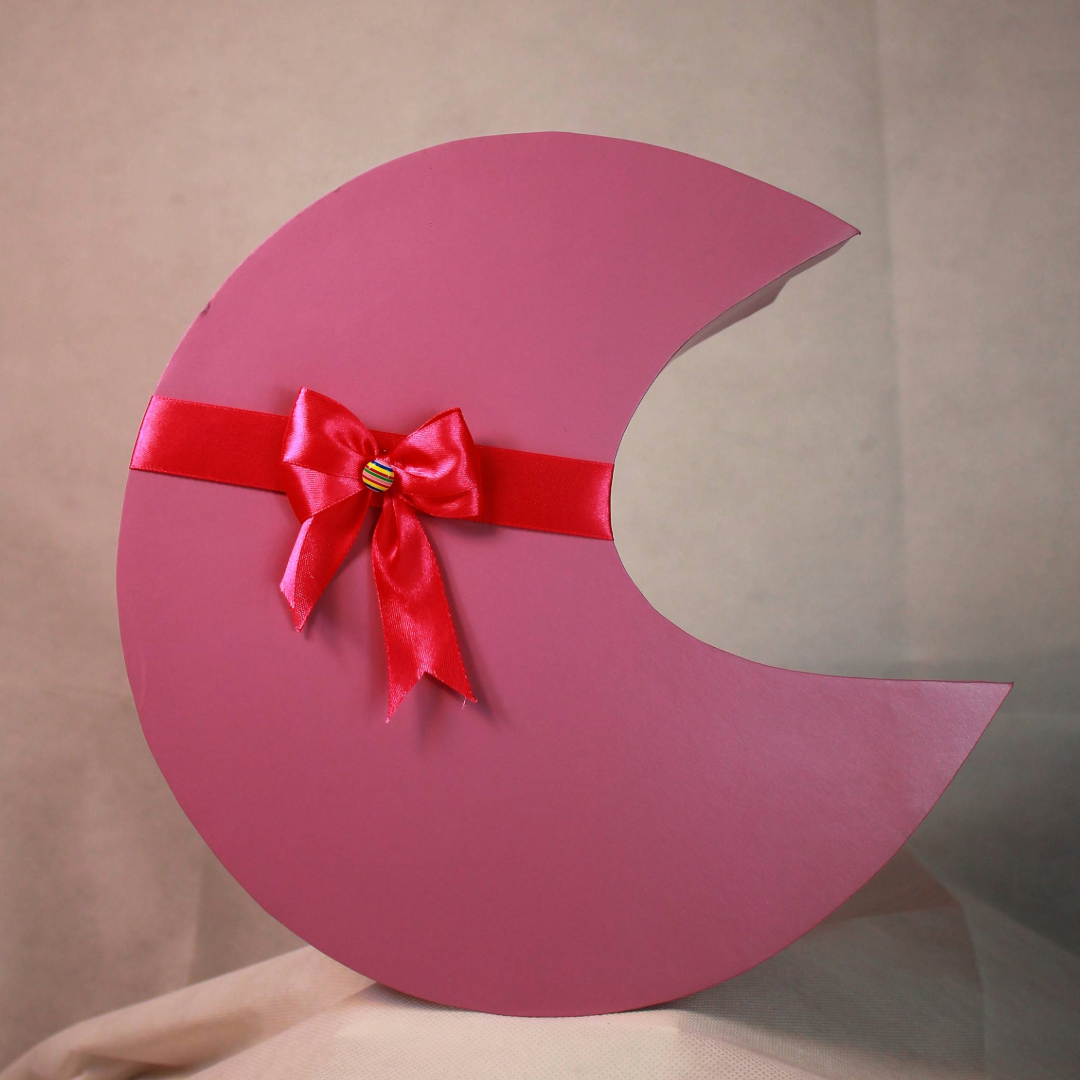 Elegant Chand Shape Eid Mubarak Gift Box