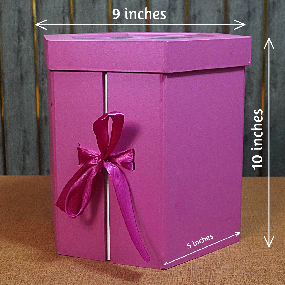 Hexagonal Rotating 3 Shelves Gift Box