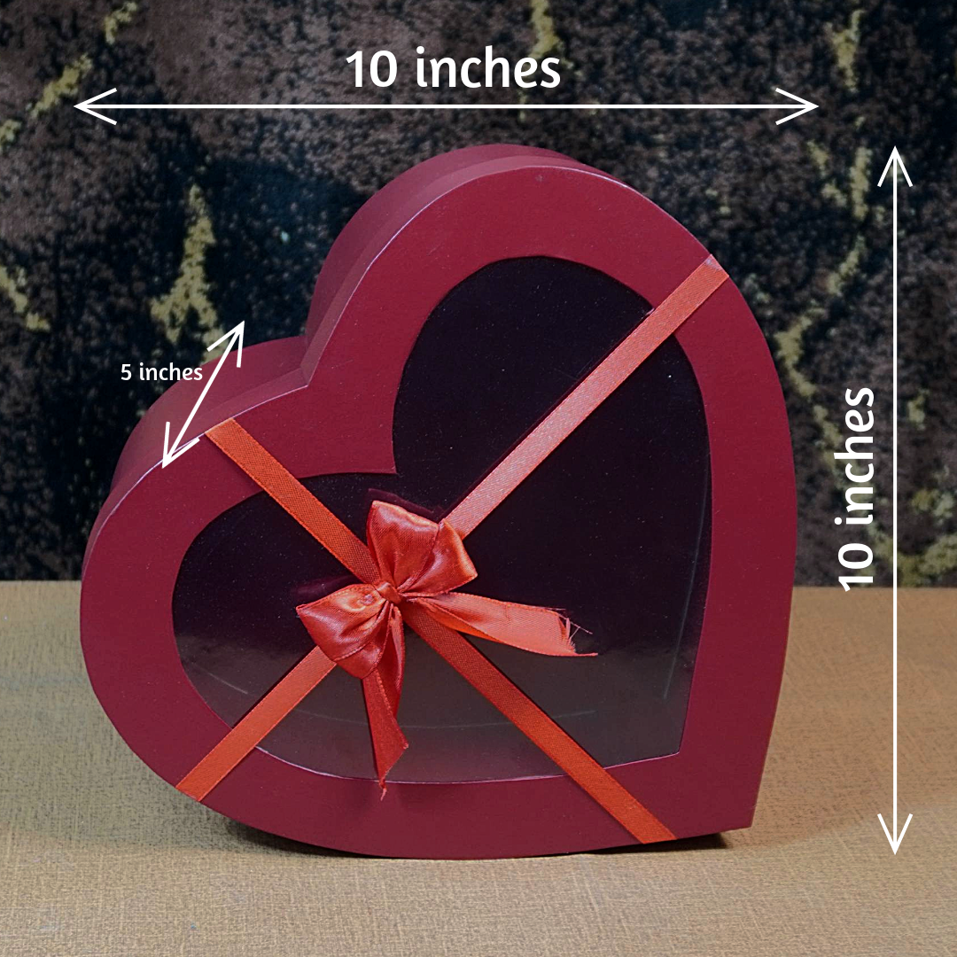 Window Heart Shape Chocolate & Gift Box