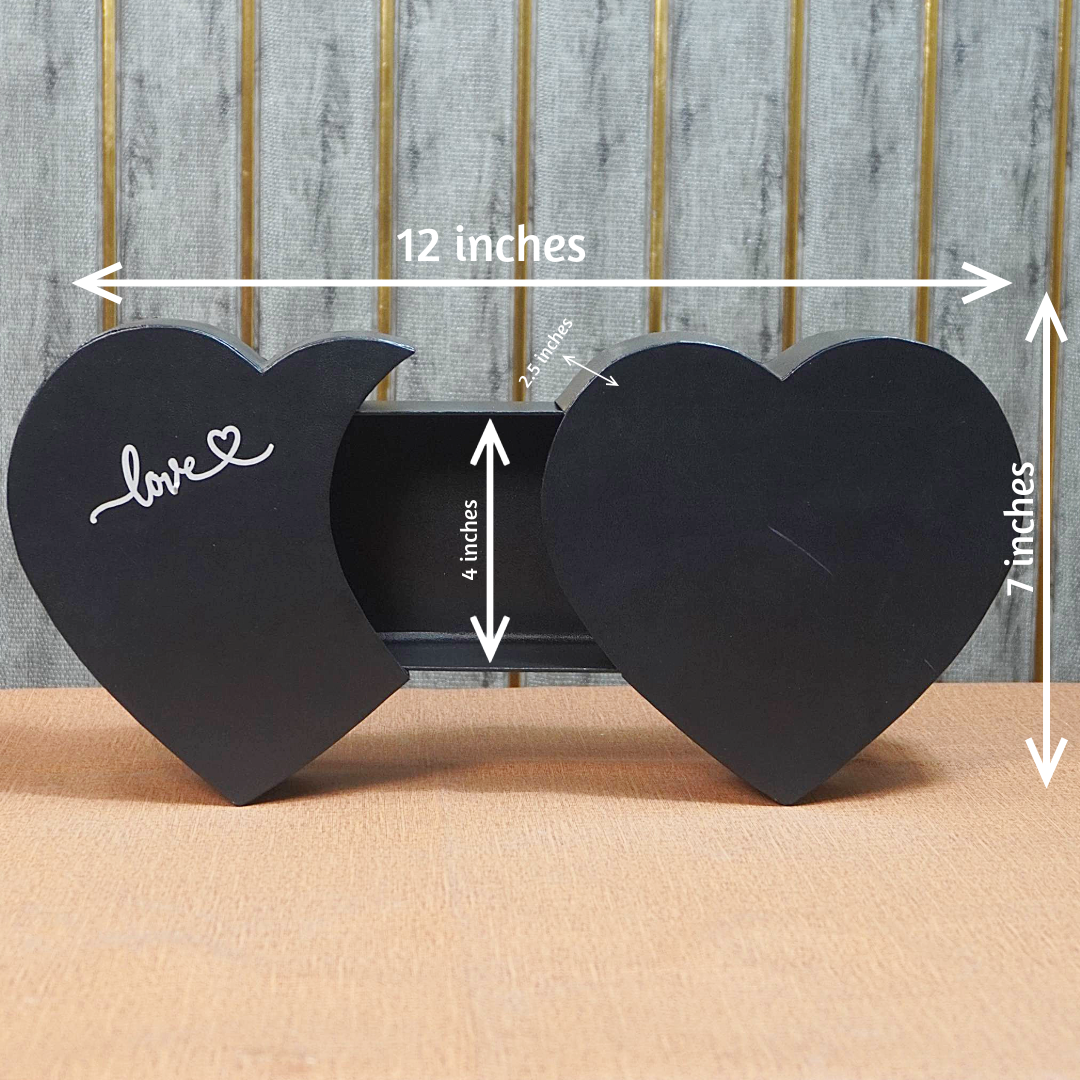Double Heart Sliding Drawer Chocolate & Gift Box