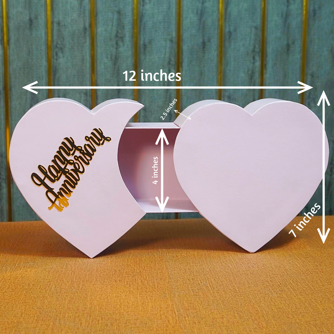 Double Heart Sliding Drawer Chocolate & Gift Box
