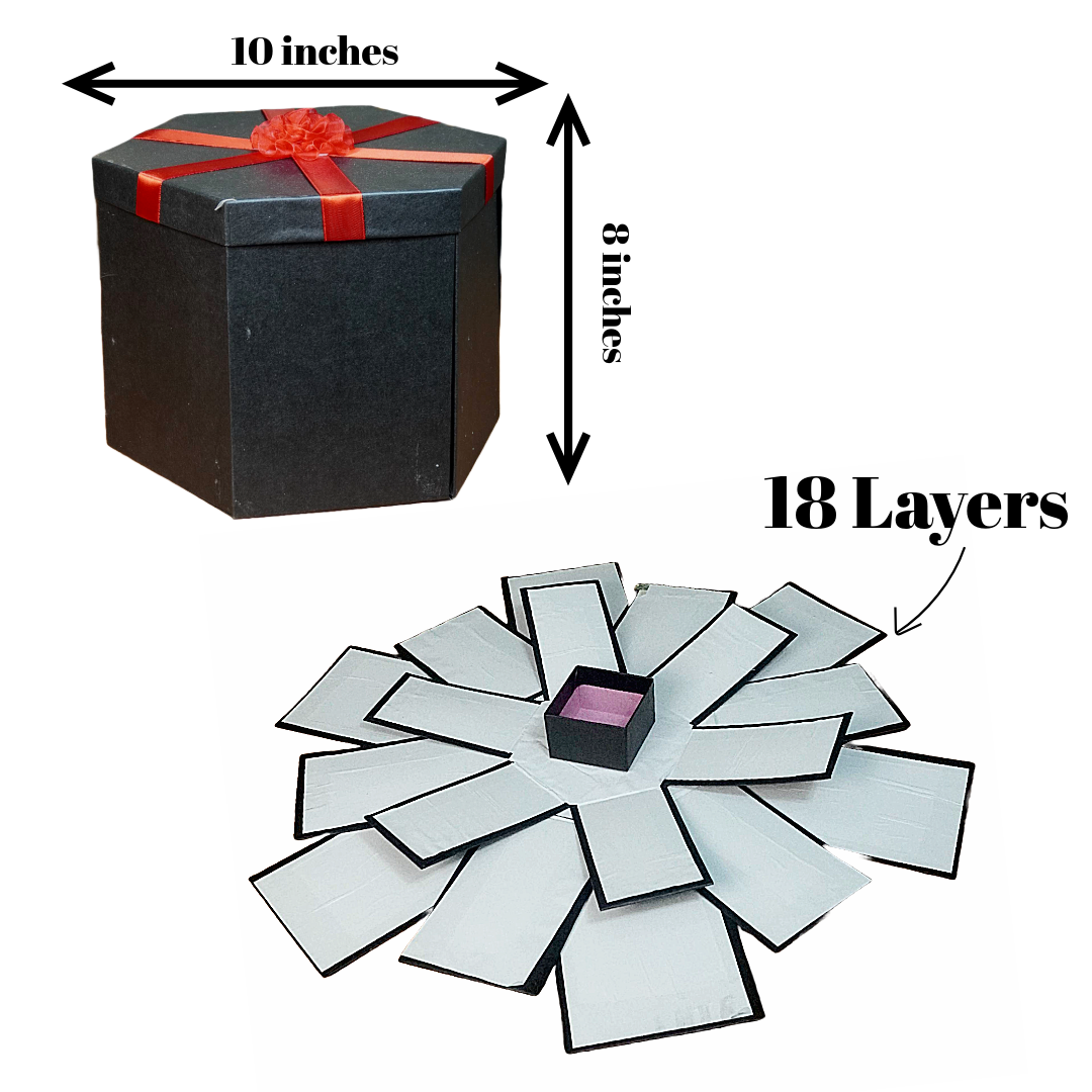 3 Layers Hexagonal Chocolate Gift Box