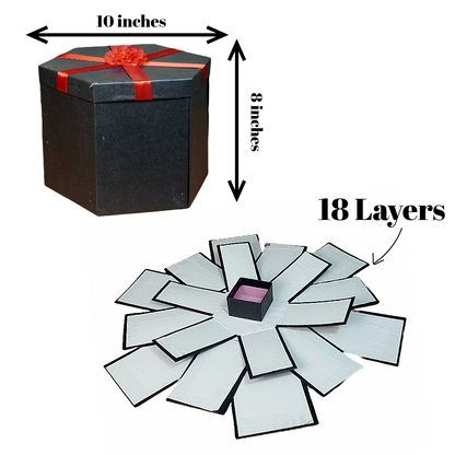 3 Layers Hexagonal Chocolate Gift Box