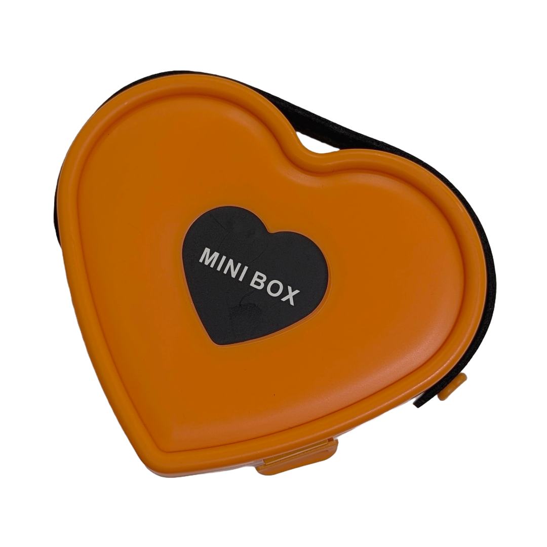 Multi Color Heart Mini Jewelry Organizer With Mirror