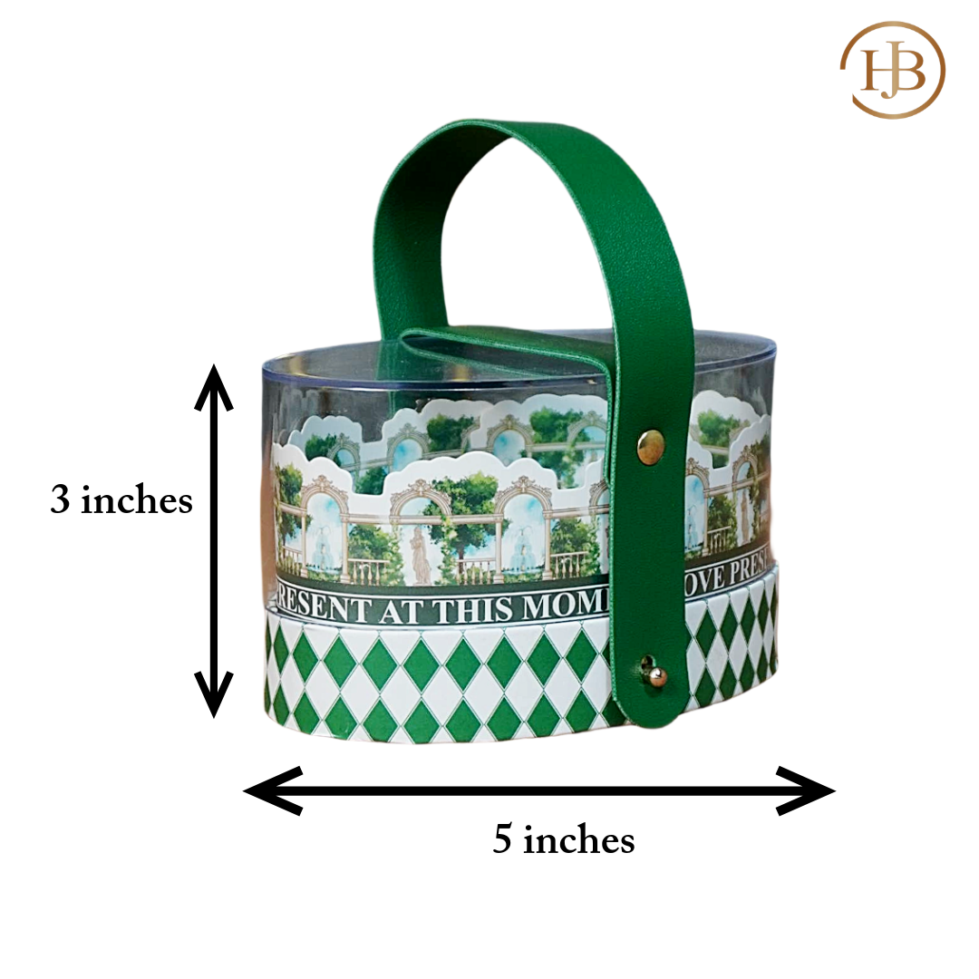 Oval Carry Gift Box – Acrylic Lid with Silicone Handle