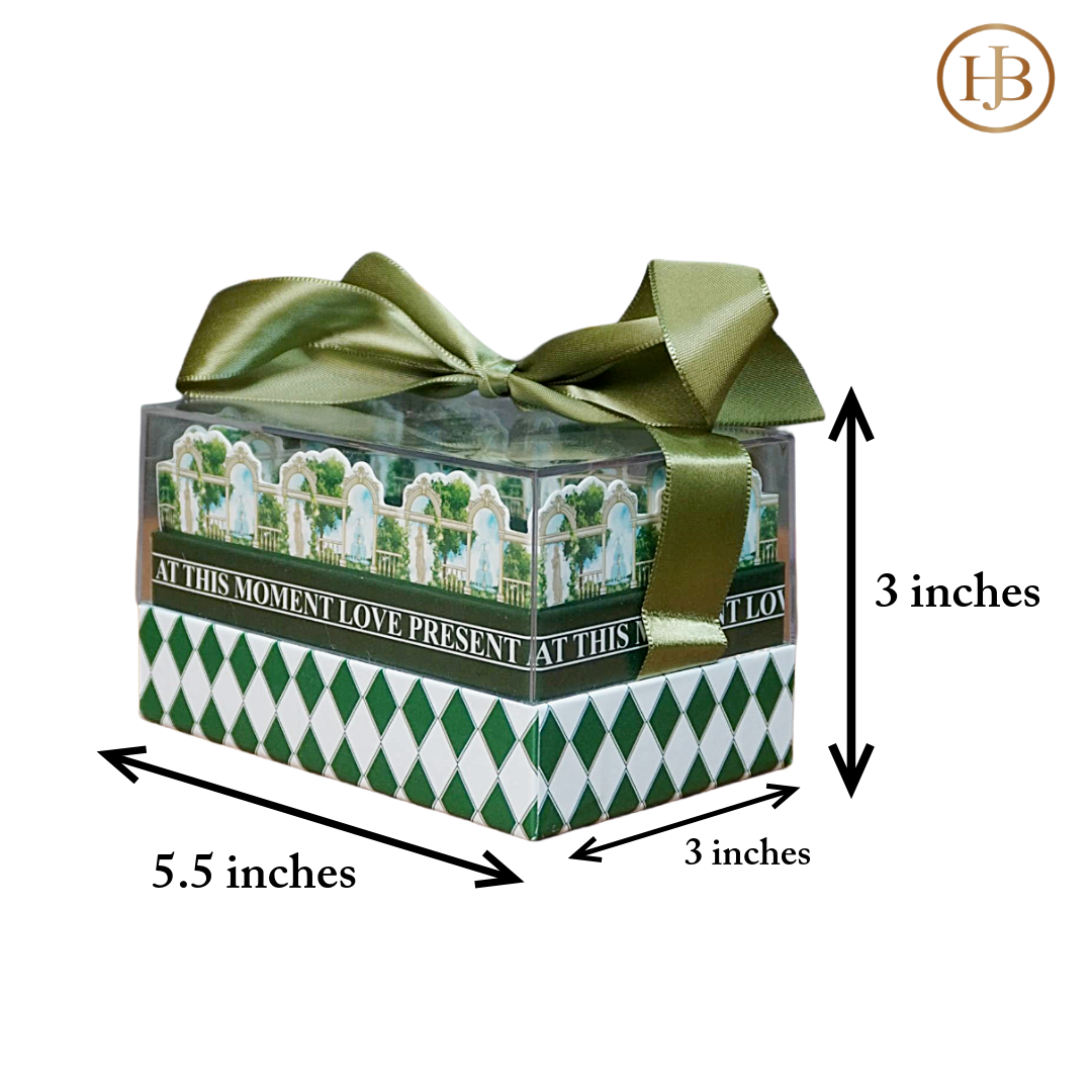 Floral Clear Lid Gift Box – With Ribbon Closure