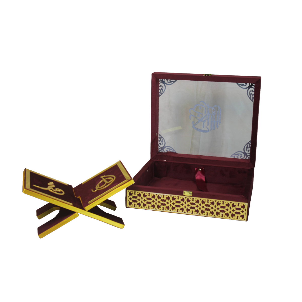 Premium Quality Glass Quran Box with Quran Rehal Ramzan Gift Box (Box only)