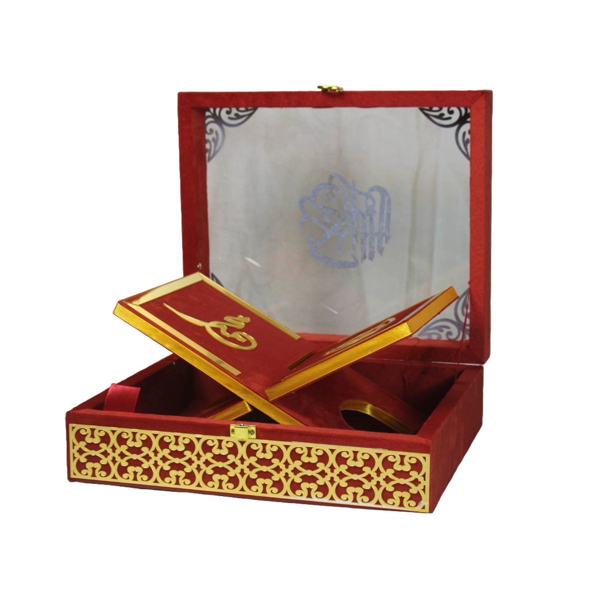 Premium Quality Glass Quran Box with Quran Rehal Ramzan Gift Box (Box only)