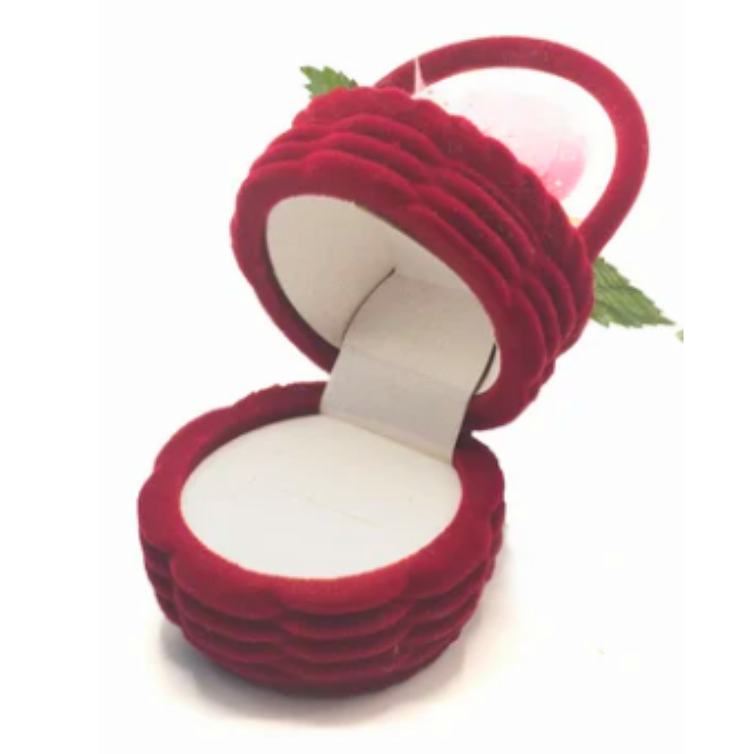 New Born Baby Velvet Flower Bucket Ring Box