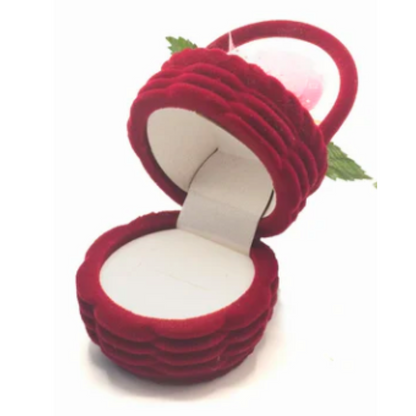 New Born Baby Velvet Flower Bucket Ring Box