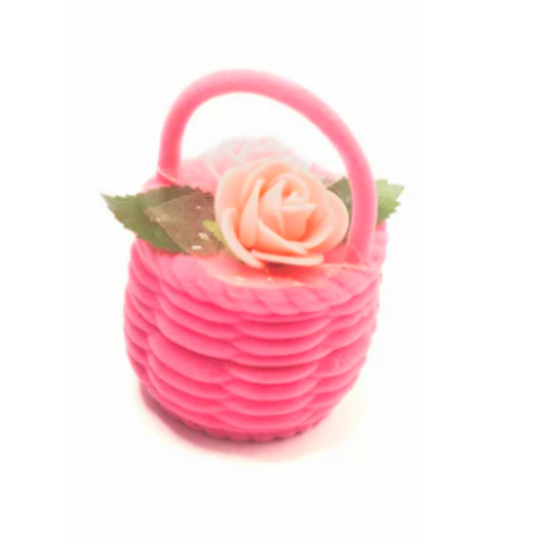 New Born Baby Velvet Flower Bucket Ring Box