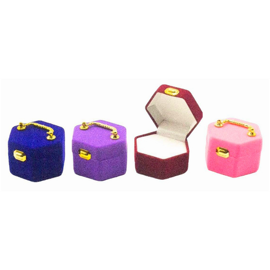 New Born Baby Velvet Suit Case Ring Box