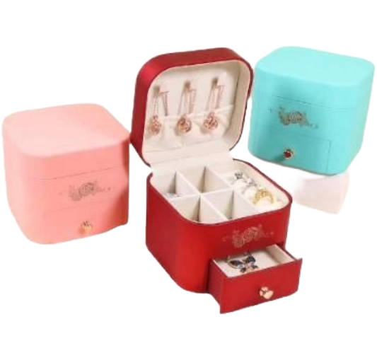 Travel Trinket Jewelry Ring Boxes Jewelry Case Organizer Box Necklace Earring