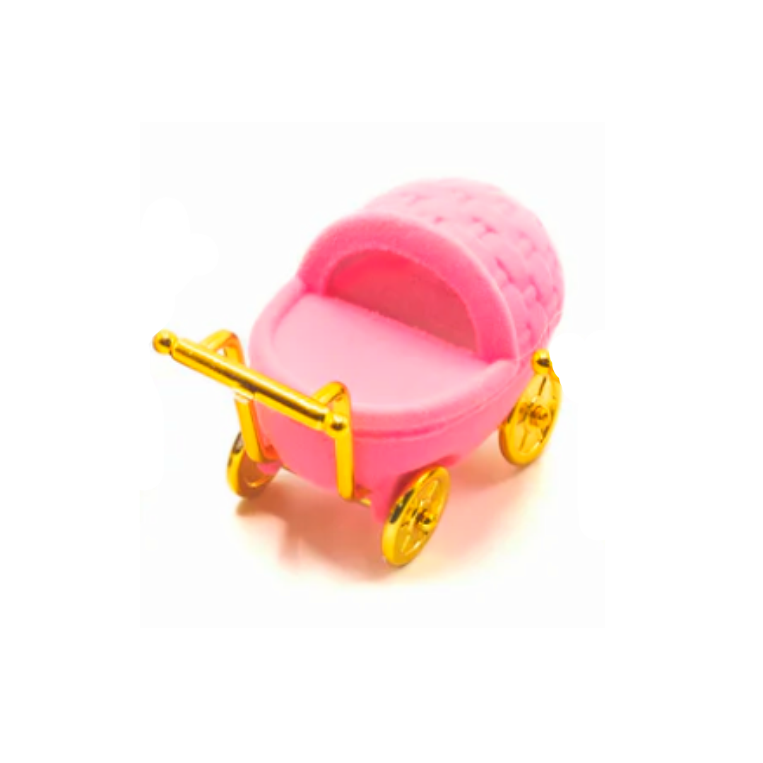 New Born Baby Velvet Trolley Ring Box