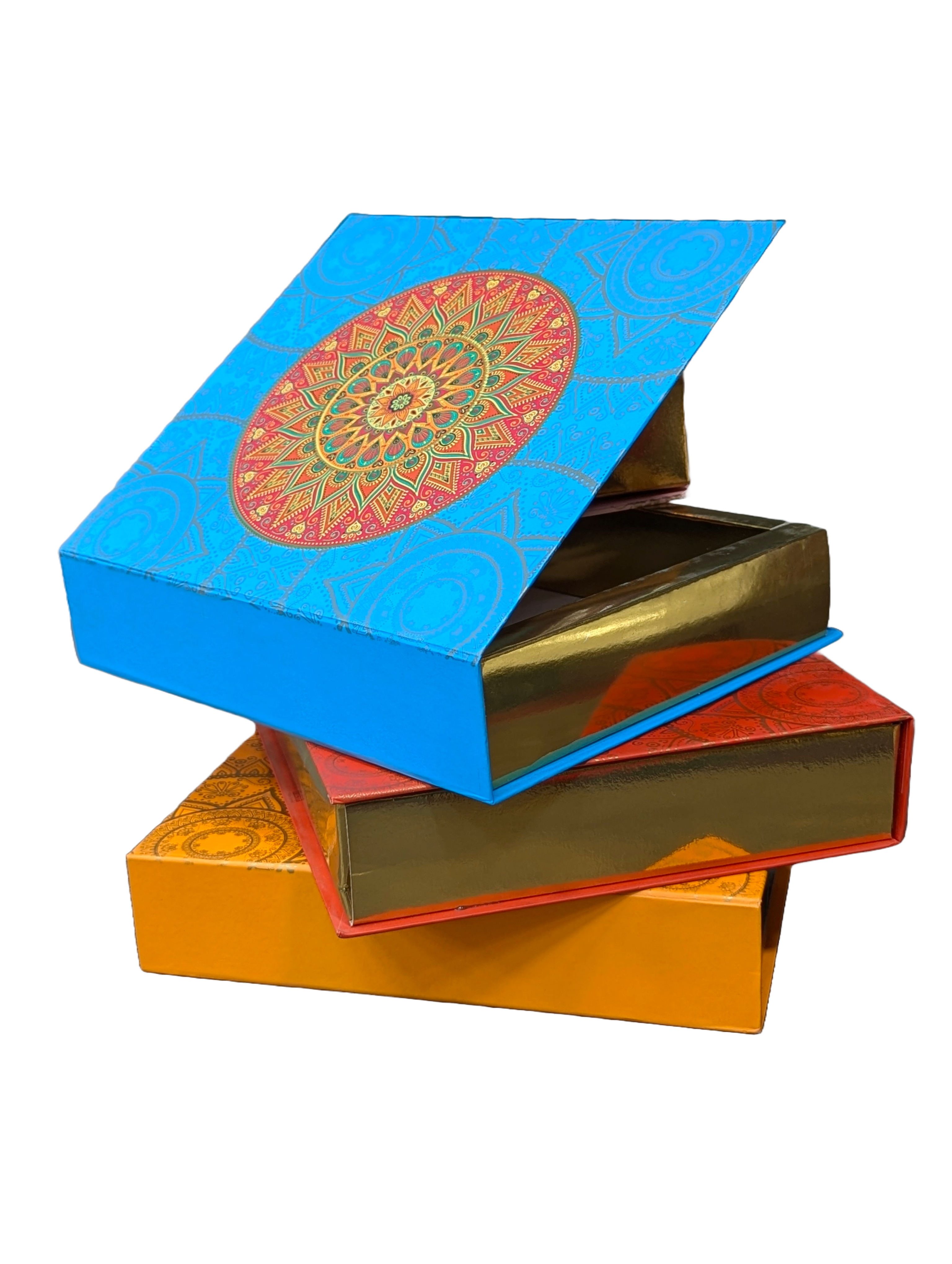 Cardboard Booklet Gift Box with Geometrical Design