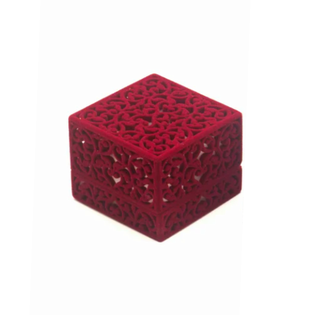 New Born Baby Velvet Vines Texture Ring Box