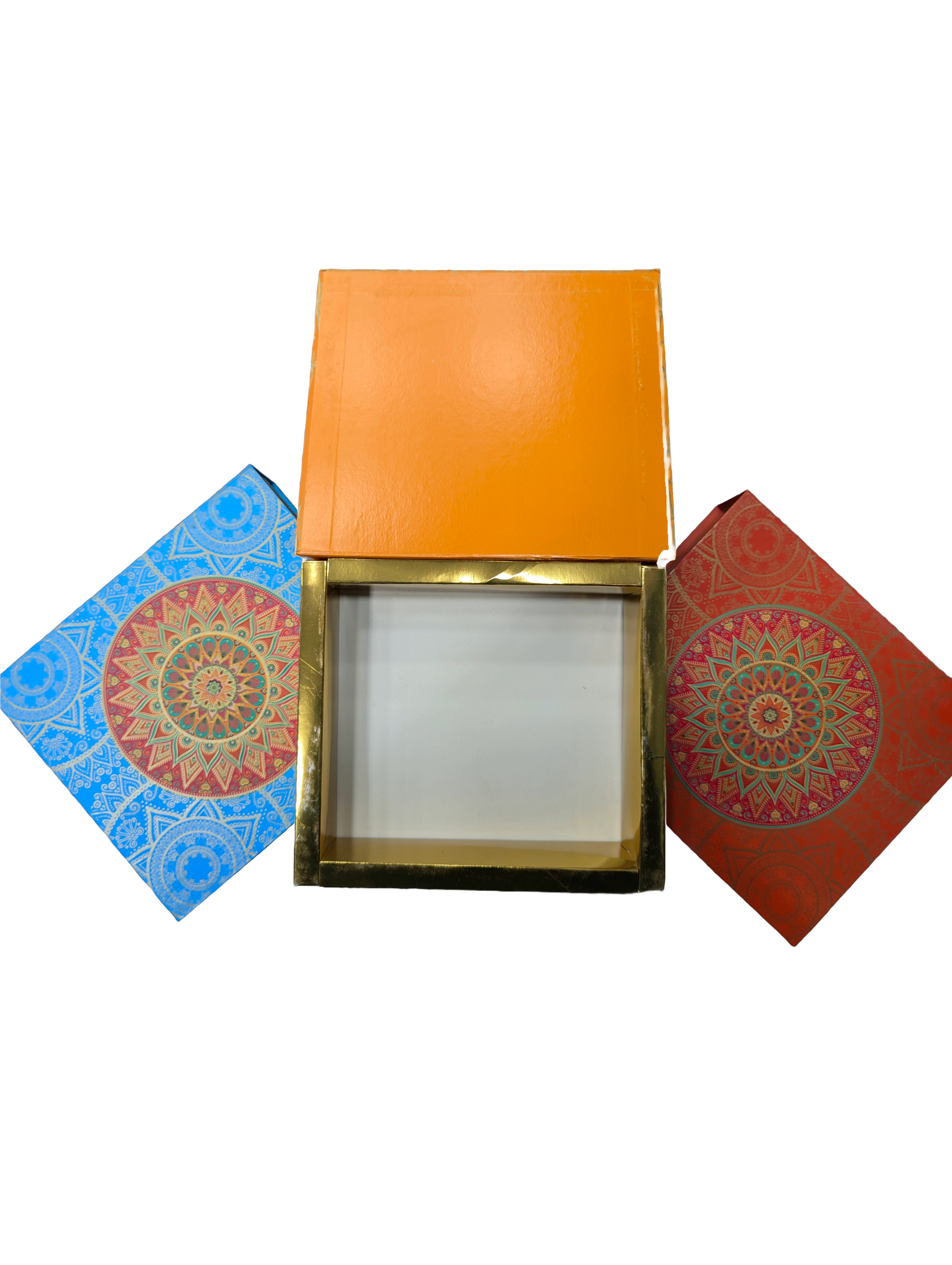 Cardboard Booklet Gift Box with Geometrical Design