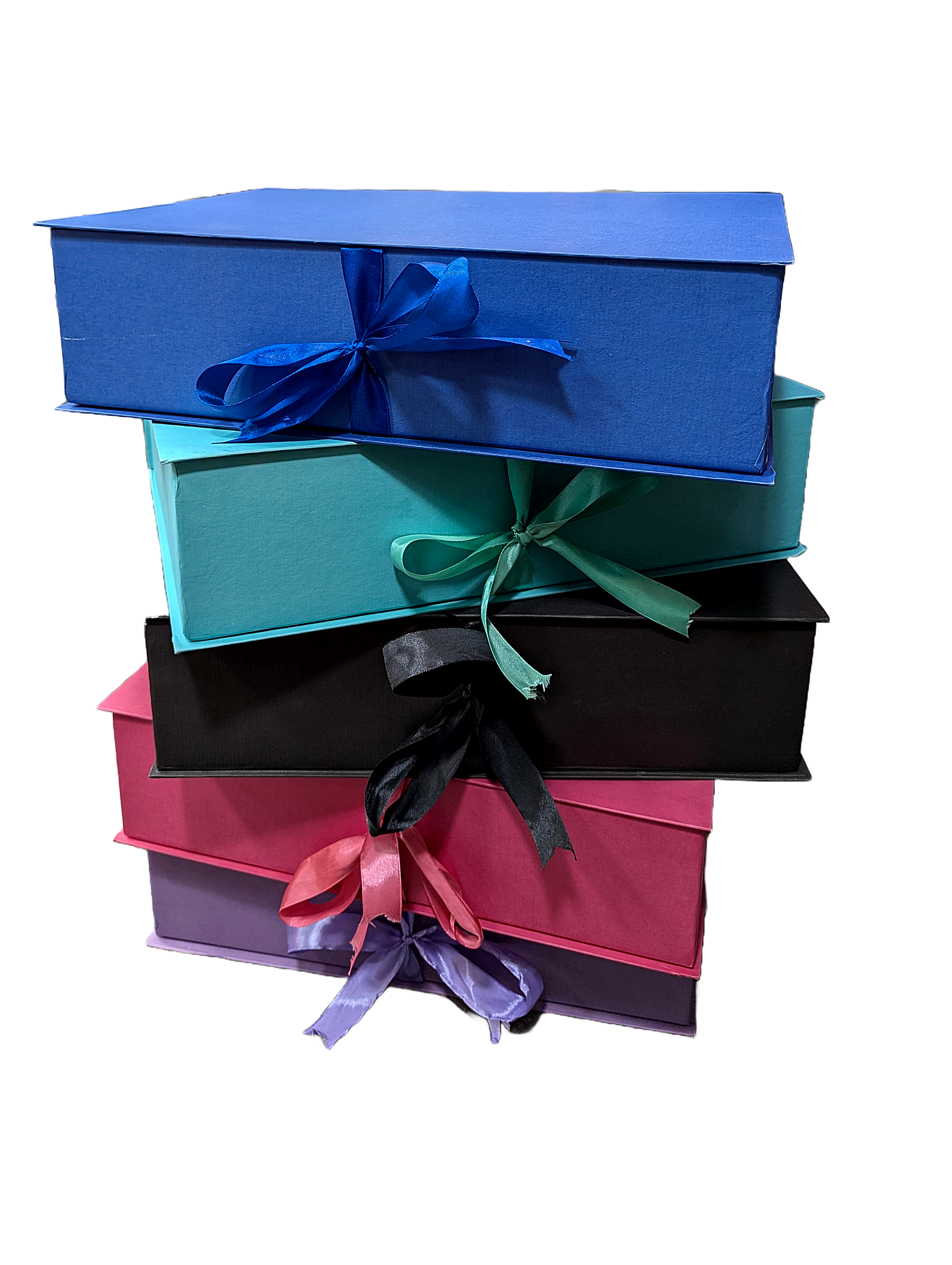 Colorful Cardboard Booklet Ribbon Boxes