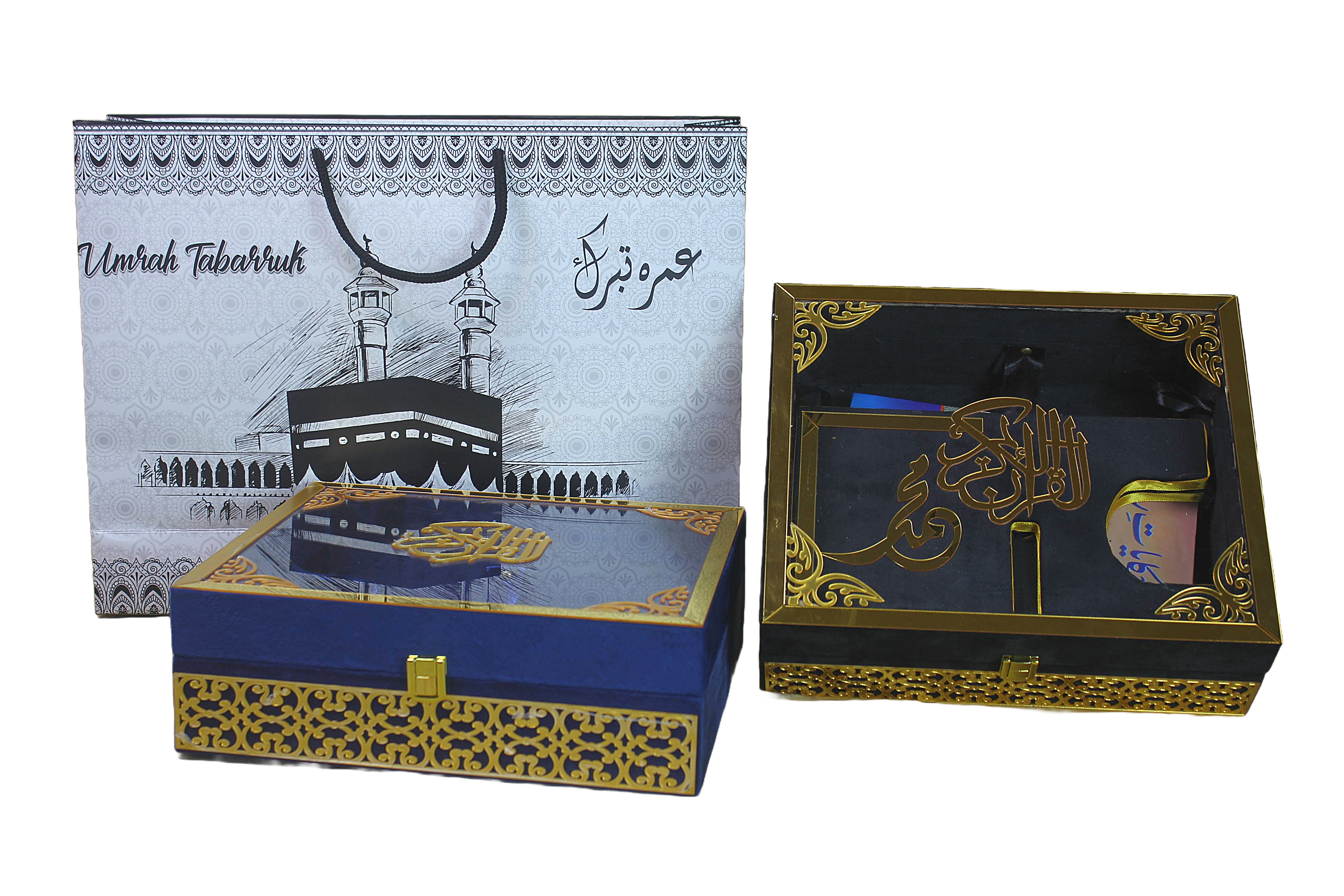 Premium Quality Glass Quran Box with Quran Rehal Ramzan Gift Box (Box only)