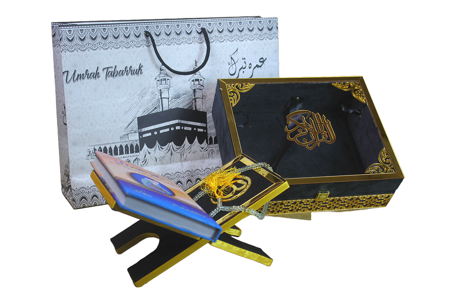 Premium Quality Glass Quran Box with Quran Rehal Ramzan Gift Box (Box only)