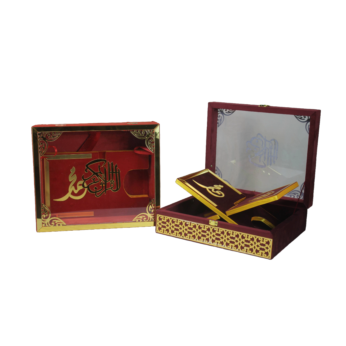 Premium Quality Glass Quran Box with Quran Rehal Ramzan Gift Box (Box only)