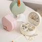 Fashionable Mini Handheld Jewelry Storage Box Round