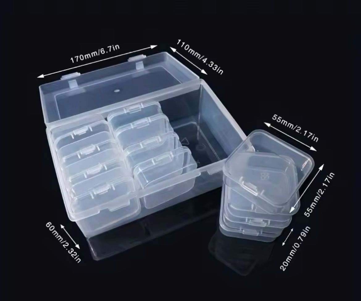 Organizer Box Small Clear Plastic Storage Containers With Hinged Lid For Storage Items