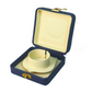 Blue Leather Stitched Top Jewelry Box