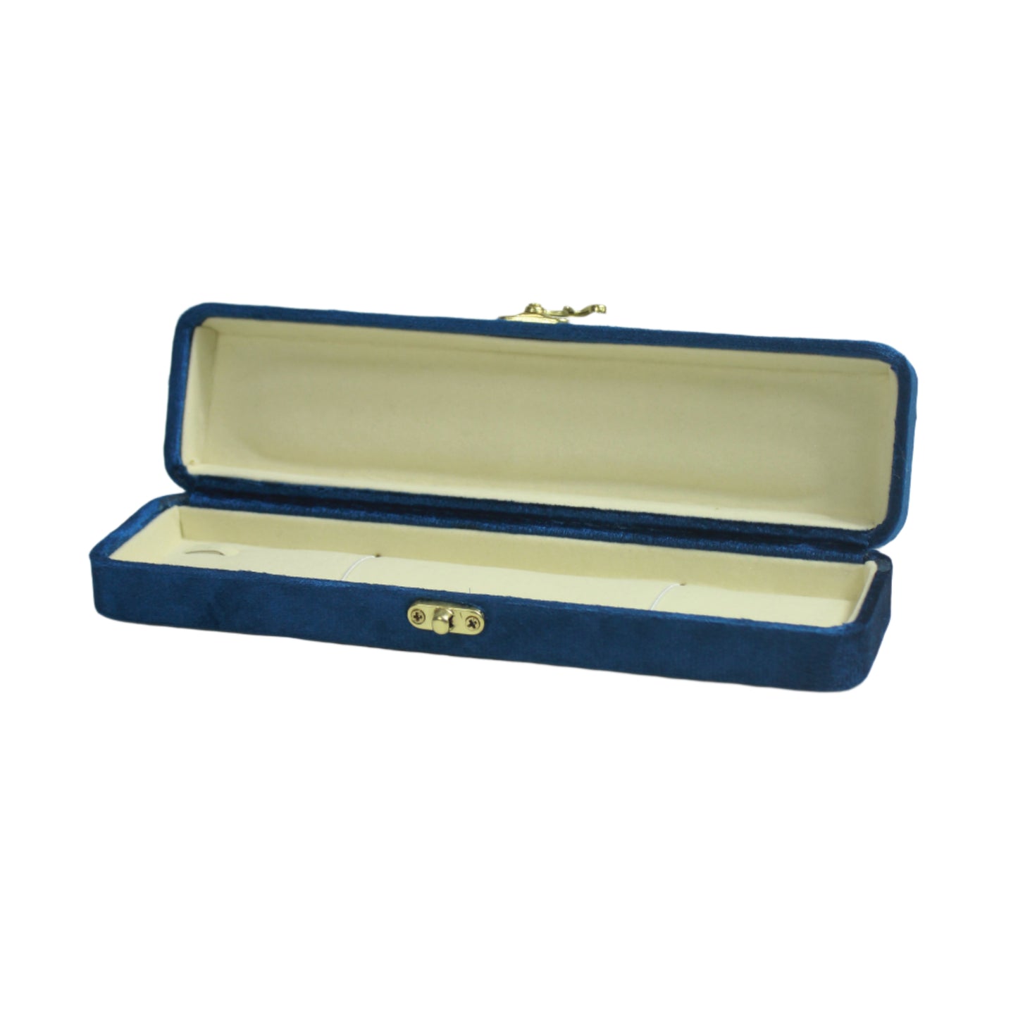 Gold Box Blue Velvet Jewelry Boxes
