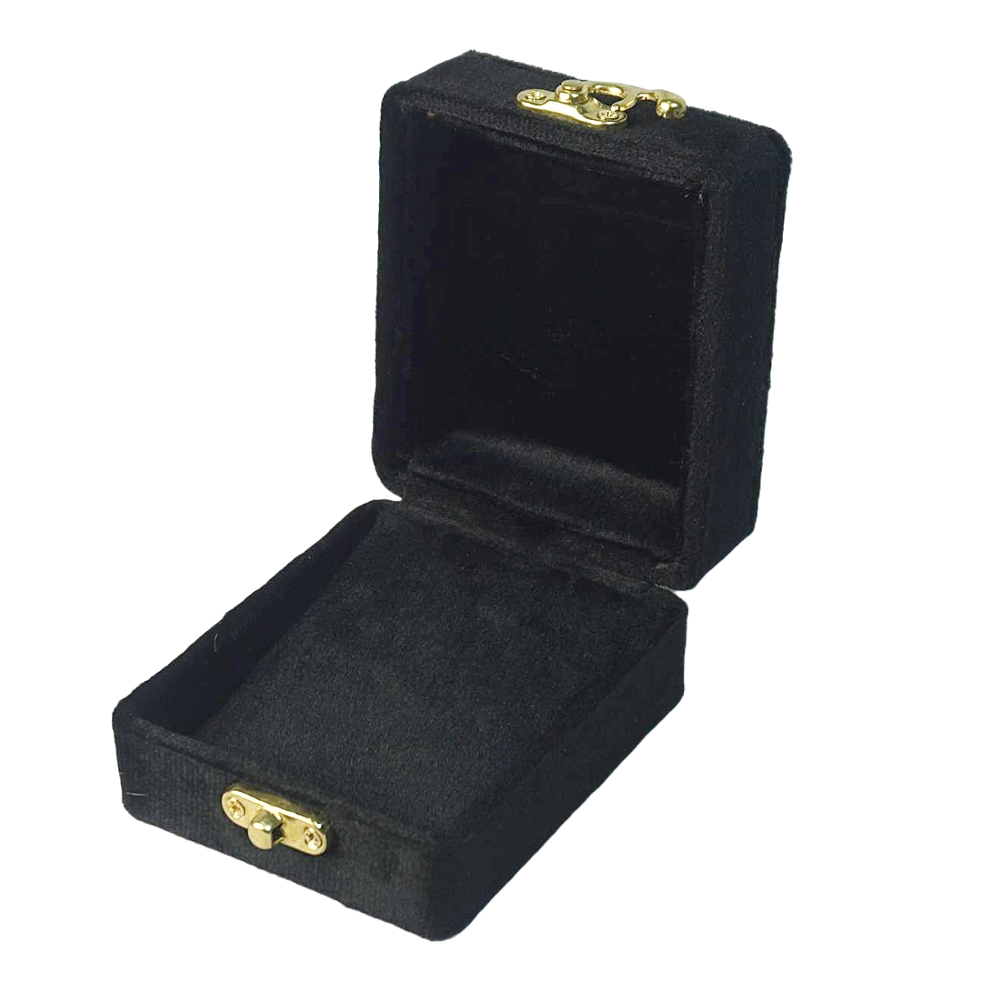 Gold Box Black Velvet Jewelry Boxes