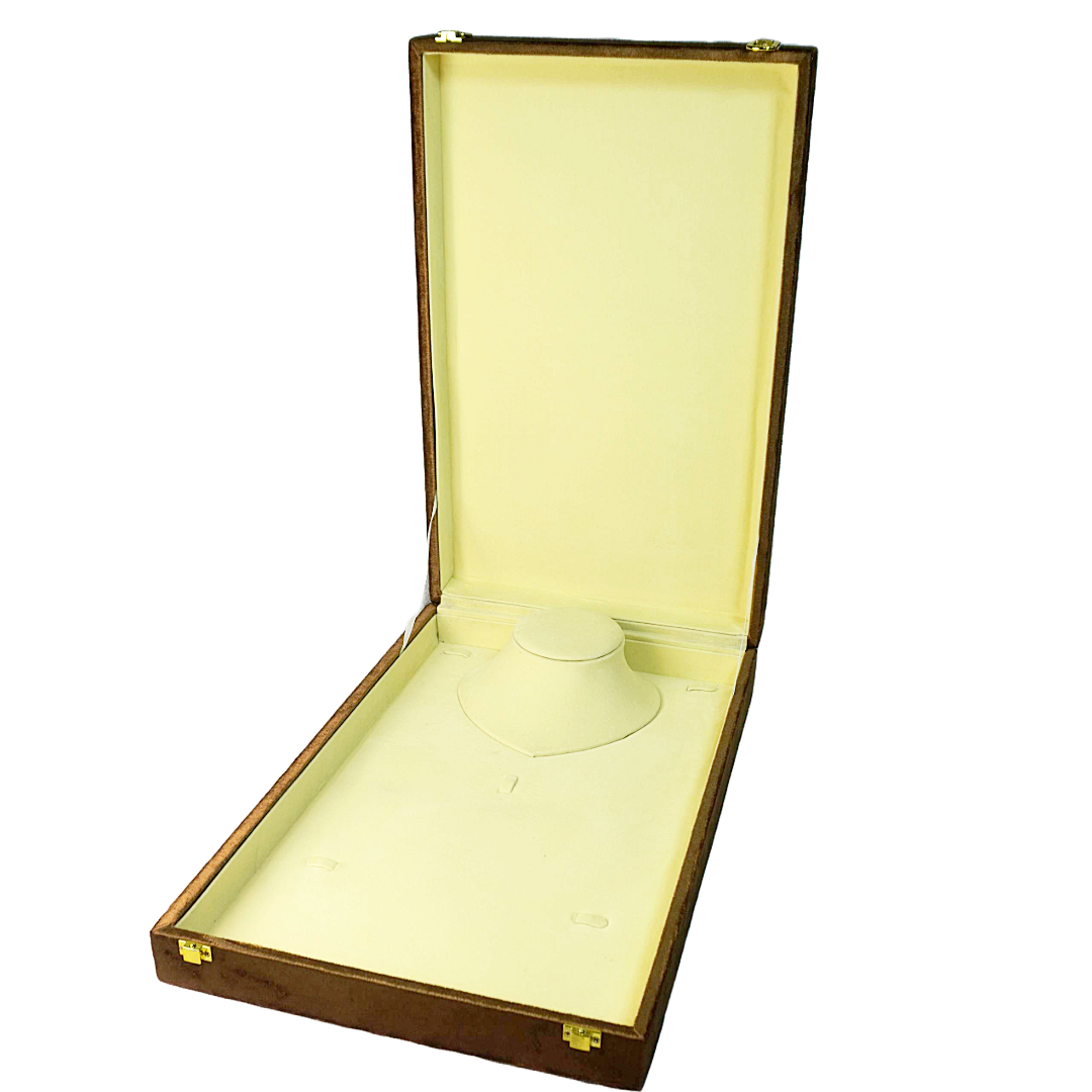 Gold Box Brown Velvet Jewelry Boxes