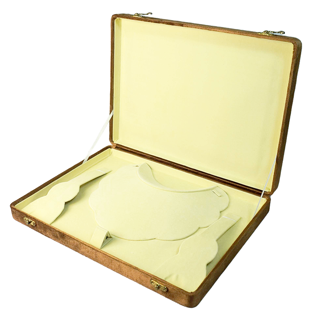 Gold Box Brown Velvet Jewelry Boxes